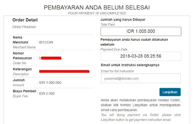 Deposit Bitcoin di Alfamart